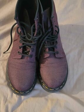 Dr. Martens Purple Lace-Up Ankle Boots